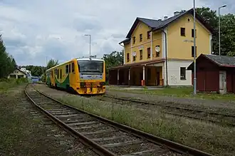 Spoorzijde van het station