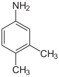 Structuurformule van 3,4-xylidine