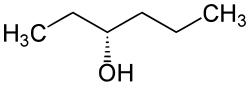 Structuurformule van R-hexan-3-ol