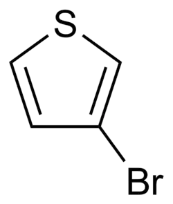 Structuurformule van 3-broomthiofeen