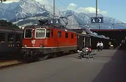 Station Sargans op 30 juli 1988