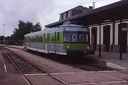 Railbus in Carhaix in 1990