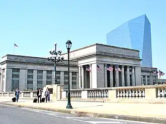 30th Street Station in Philadelphia, waar een aantal scènes opgenomen is