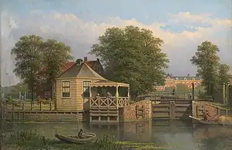 Het Polderhuis door Evert Hilverdink circa 1885