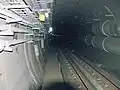 niveau -2 perronhal met tunnel onder de Schelde richting Groenplaats (Brabotunnel)