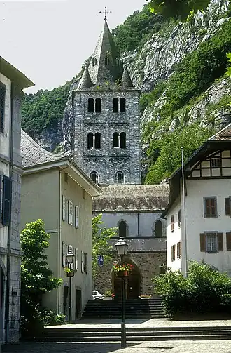 Kerktoren van de Abdij van Sint-Mauritius