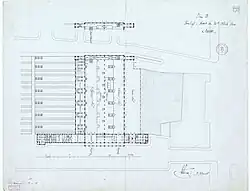 Wencks plattegrond van het station uit 1904.