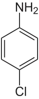 Structuurformule van 4-chlooraniline