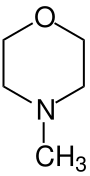 Structuurformule van 4-methylmorfoline
