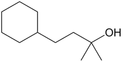 Structuurformule van 4-cyclohexyl-2-methyl-2-butanol