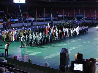 4-daagse Nijmegen 2011 Vlaggenparade 26, in opstelling