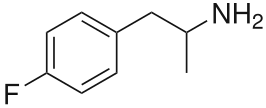 Structuurformule van 4-fluoramfetamine