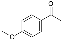 Structuurformule van 4-methoxyacetofenon