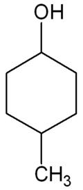 Structuurformule van 4-methylcyclohexanol