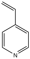 Structuurformule van 4-vinylpyridine