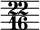  << \relative { \omit Staff.Clef \override Staff.BarLine.color = #(rgb-color 0.972 0.976 0.98) \override Staff.BarLine.hair-thickness = #8 \time 22/16 \set Timing.measureLength = #(ly:make-moment 1/8) s8 \bar "" } >> 