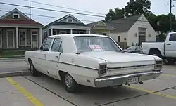 Dodge Dart uit 1969, achteraanzicht