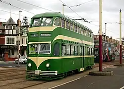 Dubbeldekstrams in Blackpool