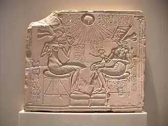 Achnaton, Nefertiti en hun kinderen Ägyptisches Museum Berlin