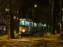 Bovengronds eindpunt van tramlijn 81.