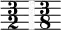  << \relative { \omit Staff.Clef \override Staff.BarLine.color = #(rgb-color 0.972 0.976 0.98) \override Staff.BarLine.hair-thickness = #8 \time 3/2 \set Timing.measureLength = #(ly:make-moment 1/8) s8 \time 3/8 \set Timing.measureLength = #(ly:make-moment 1/8) s8 \bar "" } >> 
