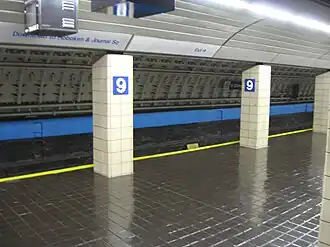 Perron van het PATH station 9th Street