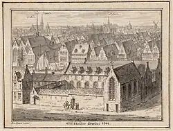 Cellebroeders Convent (1544). Impressie op een 18e-eeuwse prent.