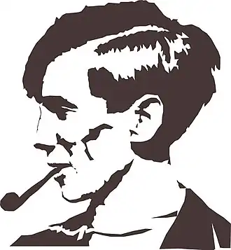 Tekening Alexander Schmorell naar een foto van Angelika Knoop-Probst, 1939