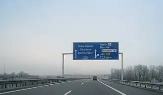 Het knooppunt gezien richting het oosten