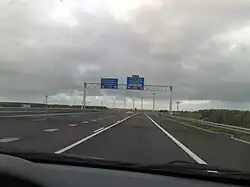 De A27 bij afrit 36