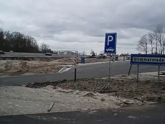 Werkzaamheden aan de verzorgingsplaats in 2007