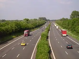 Bundesautobahn 2 bij Lünen richting het oosten (2006)