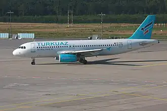 Airbus A320 in Luchthaven Keulen-Bonn
