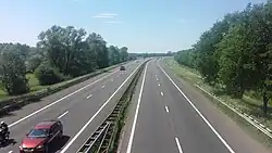 A348 bij Ellecom kijkend richting Arnhem