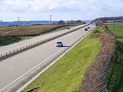 A35 ten noorden van Tolpuddle