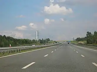 De A4 in de buurt van Krakau.