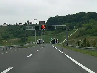 Tunnel van de A4 bij Vrtlinovec