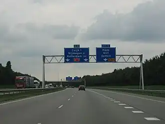 A73 bij Haps (afrit 5)