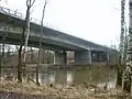 Brug van de A8 over deze spoorlijn en over de Donau (2001)