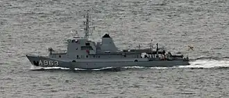 A963 Stern in 2007 in de Solent