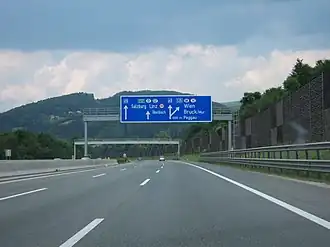 De A9 bij Knoten Peggau-Deutschfeistritz