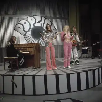 Het debuut van ABBA op de Nederlandse televisie in Popzien, 8 juni 1973