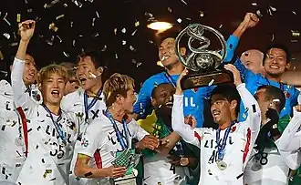 Kashima Antlers viert de winst van de AFC Champions League 2018
