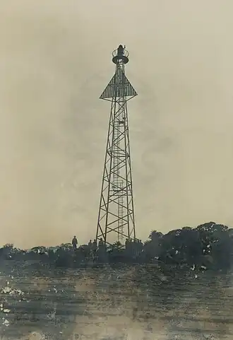 De vuurtoren op het eiland, foto van de jaren 1910