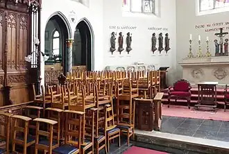 Loge (links) van de burggraaf, hoogkoor.