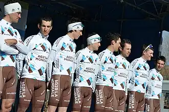 Deel van AG2R-La Mondiale tijdens de Boucles du Sud Ardèche-Souvenir Francis Delpech 2012