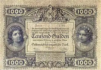 Een biljet van 1000 Gulden