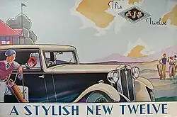 Folder voor de AJS Twelve uit 1932. De productie vond plaats bij Crossley Motors