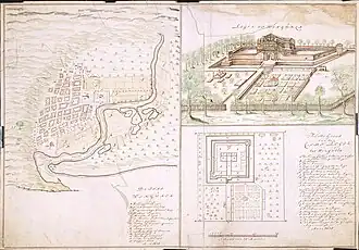 Afbeelding van de Logie op Wingurla. na 1690
