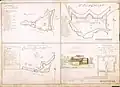 Plattegronden van de forten te Cananor, Cranganor, Coylan en Calicoilan. tussen 1690 en 1705
